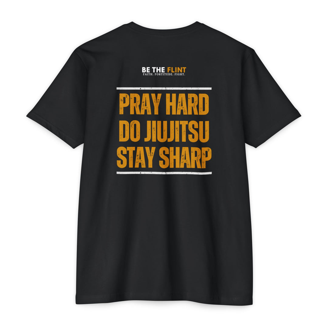 PRAY HARD, DO JIUJITSU, STAY SHARP - CHRISTIAN TEE
